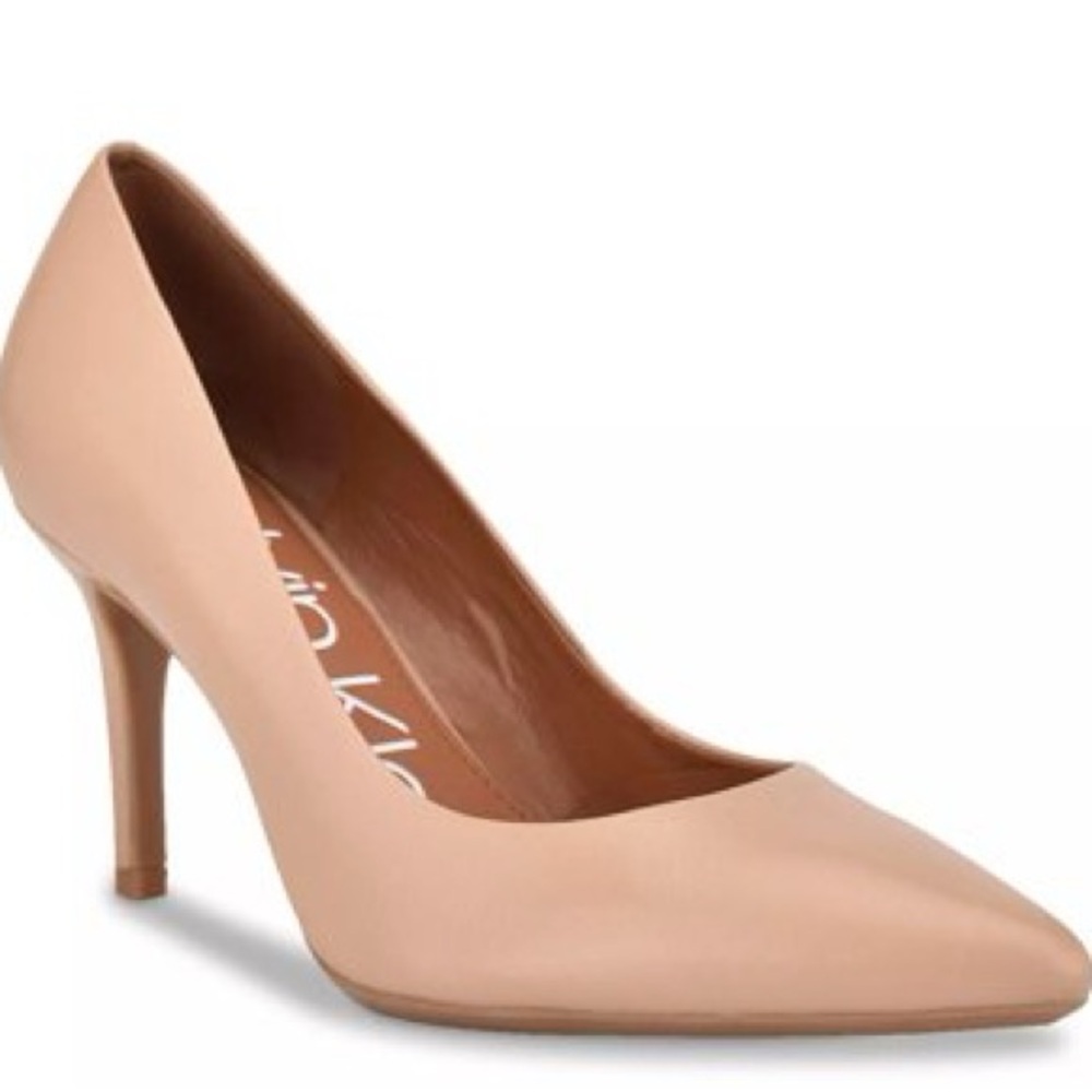 Calvin Klein Tan Stiletto Heels Timeless Design